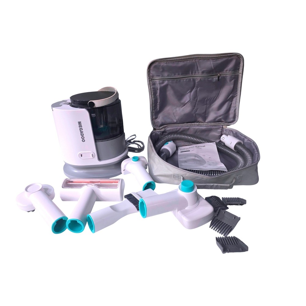 MEGADOO‎ G20 Pet Grooming Vacuum Kit 300W Multifunction Deshedding Tool White